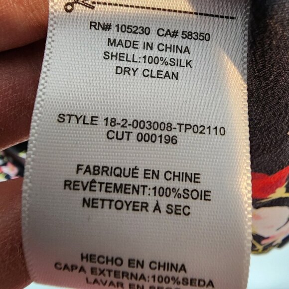 EQUIPMENT Femme Heather Flare-sleeve Floral Silk Blouse In Eclipse Multi Floral - Picture 7 of 11